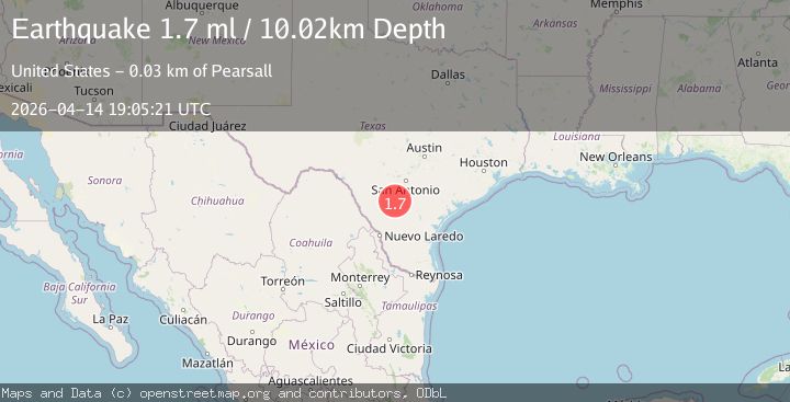 Map of 25 km ENE of Dilley, Texas