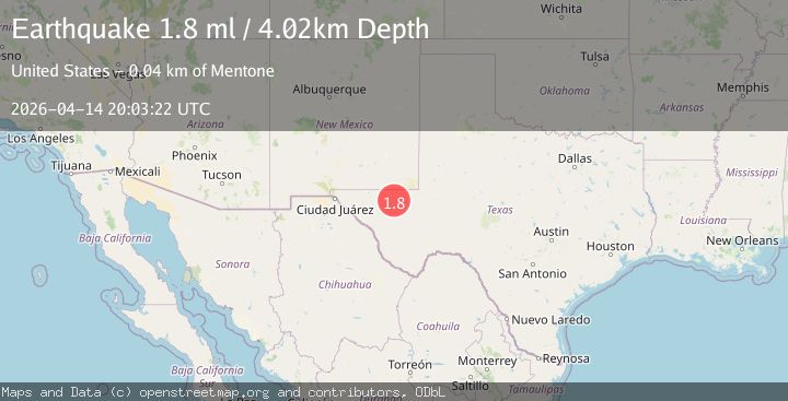 Map of 42 km W of Mentone, Texas