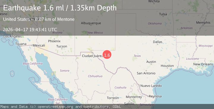 Map of 46 km WNW of Toyah, Texas