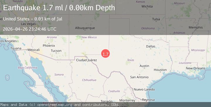 Map of 33 km W of Jal, New Mexico
