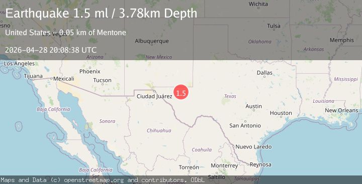 Map of 44 km NW of Toyah, Texas