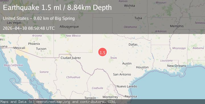 Map of 11 km W of Forsan, Texas