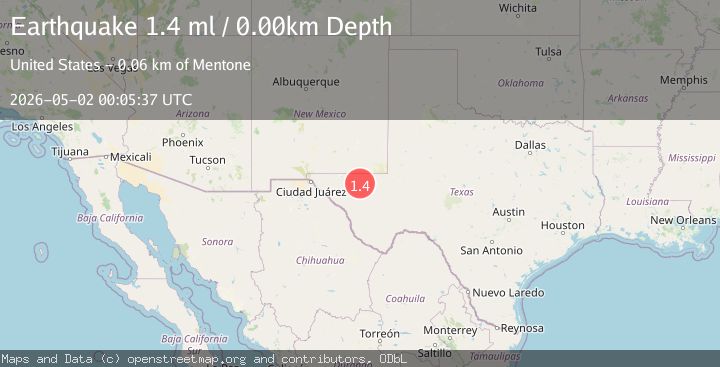 Map of 57 km NW of Toyah, Texas