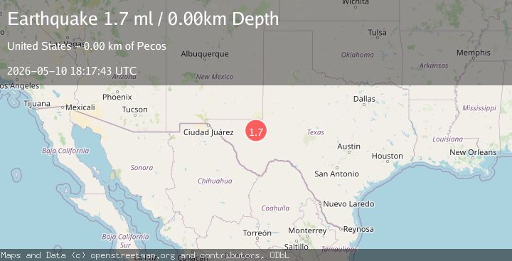 Map of 3 km E of Pecos, Texas