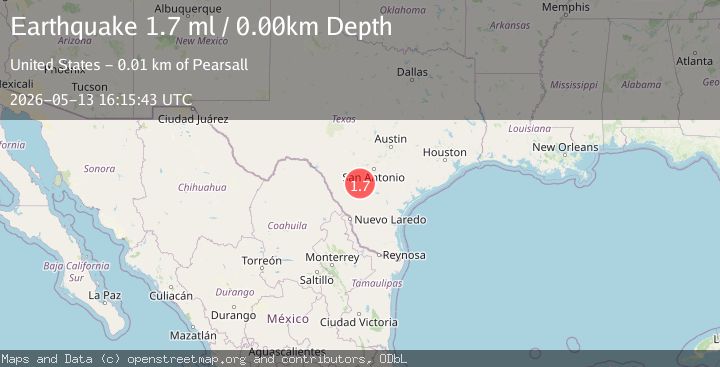 Map of 5 km SSE of Pearsall, Texas