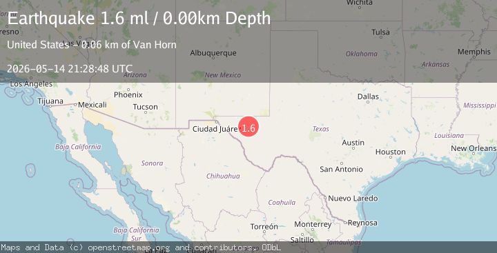 Map of 59 km WNW of Toyah, Texas