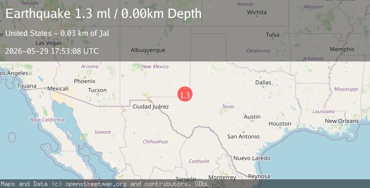 Map of 29 km WNW of Jal, New Mexico