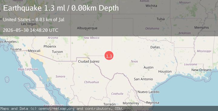 Map of 28 km WSW of Jal, New Mexico