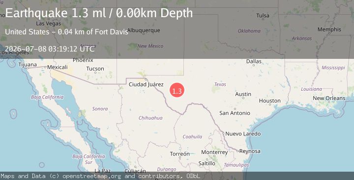 Map of 13 km SE of Balmorhea, Texas