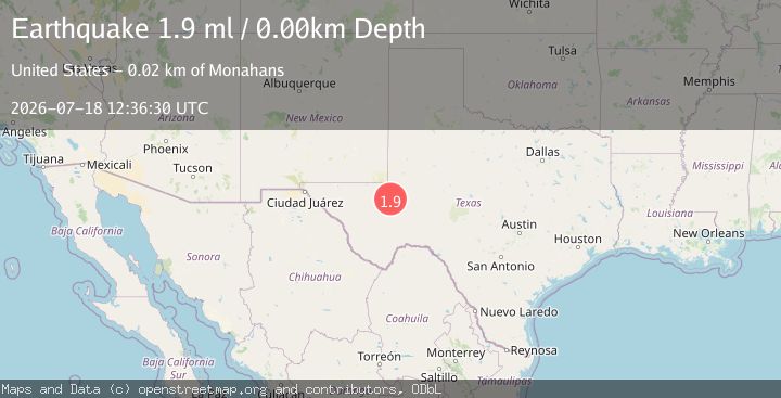 Map of 12 km SSE of Wickett, Texas