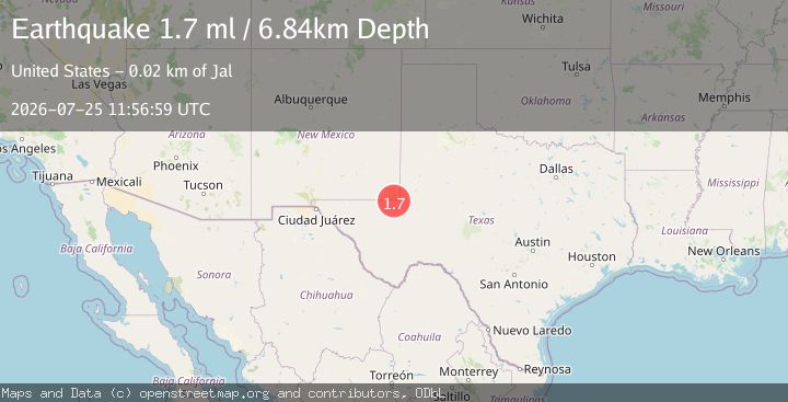 Map of 18 km SW of Jal, New Mexico