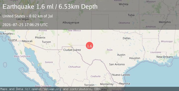 Map of 19 km SW of Jal, New Mexico