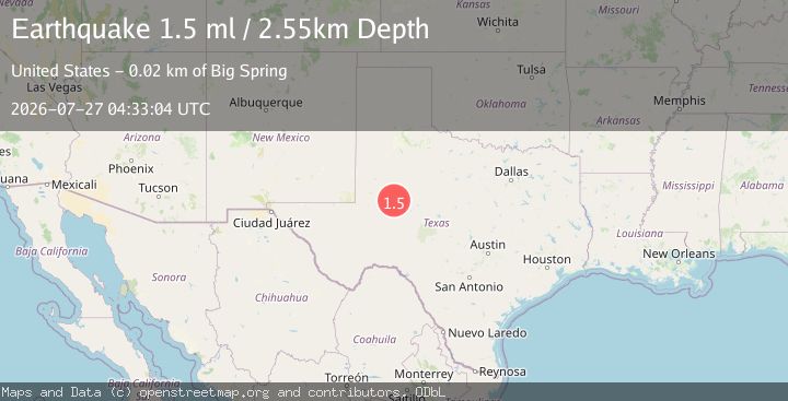 Map of 10 km W of Forsan, Texas