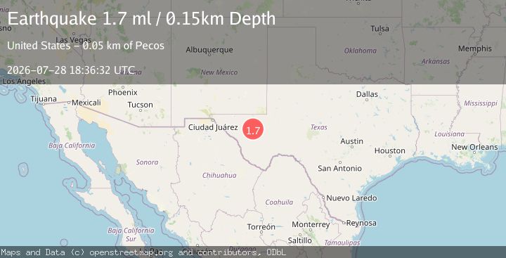 Map of 15 km SW of Toyah, Texas