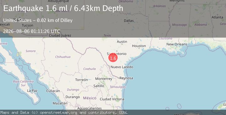 Map of 19 km ESE of Dilley, Texas