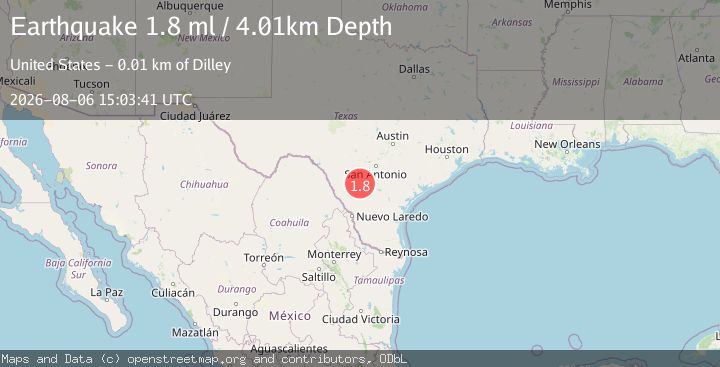 Map of 7 km NNE of Hilltop, Texas