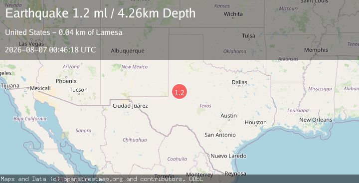 Map of 38 km WSW of Ackerly, Texas