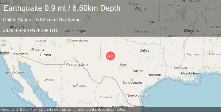 Map of 17 km SSE of Ackerly, Texas