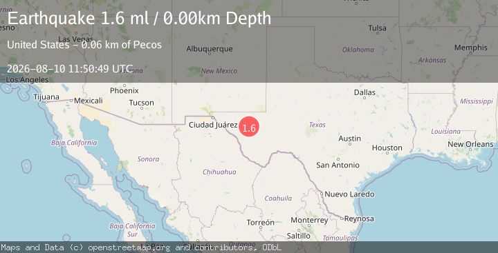 Map of 32 km WSW of Toyah, Texas