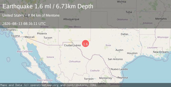Map of 37 km WSW of Mentone, Texas