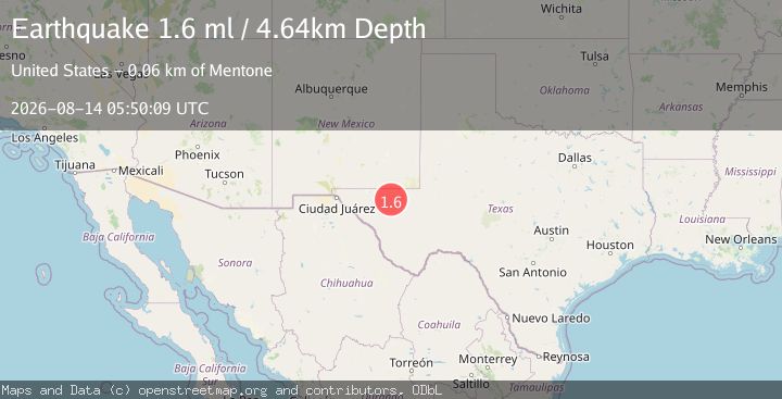 Map of 55 km NW of Toyah, Texas