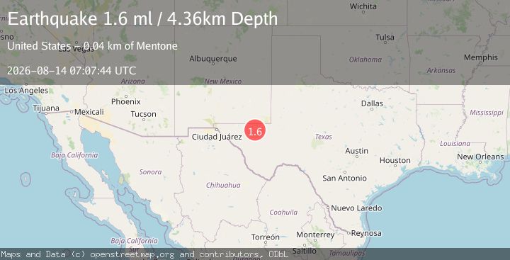 Map of 41 km W of Mentone, Texas