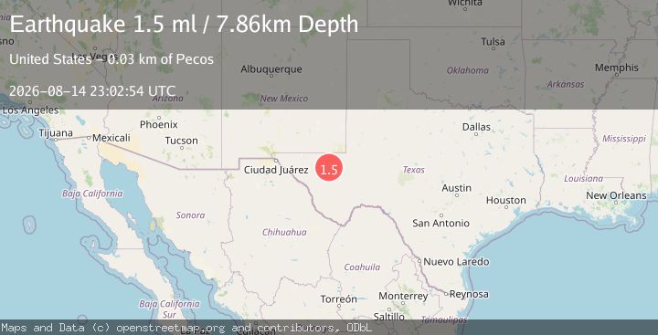 Map of 12 km NNW of Toyah, Texas