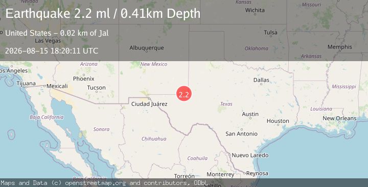 Map of 22 km WSW of Jal, New Mexico