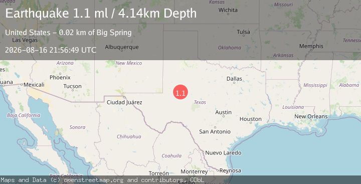 Map of 11 km W of Forsan, Texas