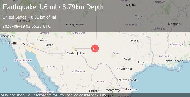 Map of 12 km SSW of Jal, New Mexico