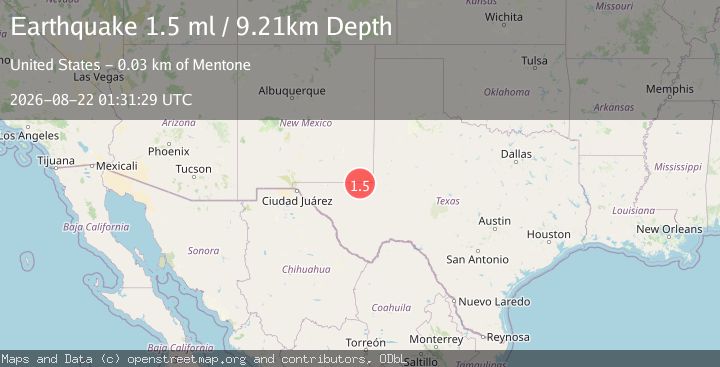 Map of 31 km N of Mentone, Texas