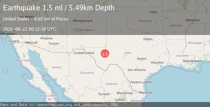Map of 19 km WSW of Coyanosa, Texas