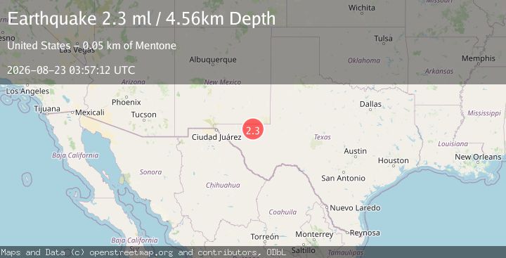 Map of 49 km W of Mentone, Texas