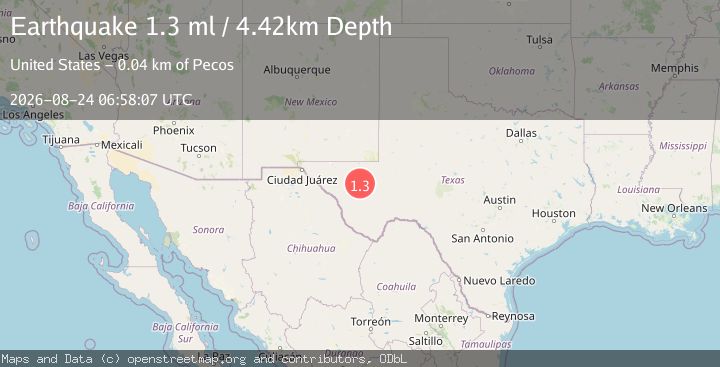 Map of 14 km SSW of Toyah, Texas