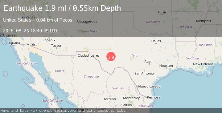 Map of 14 km WSW of Coyanosa, Texas