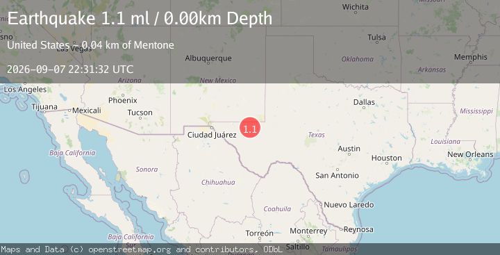 Map of 36 km W of Mentone, Texas