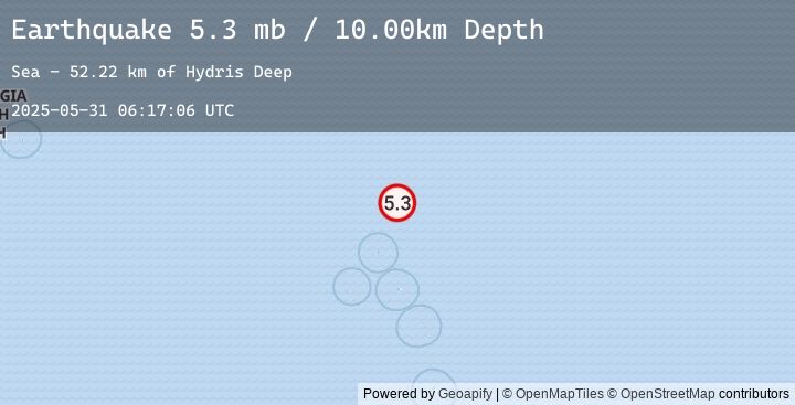 Map of South Sandwich Islands region