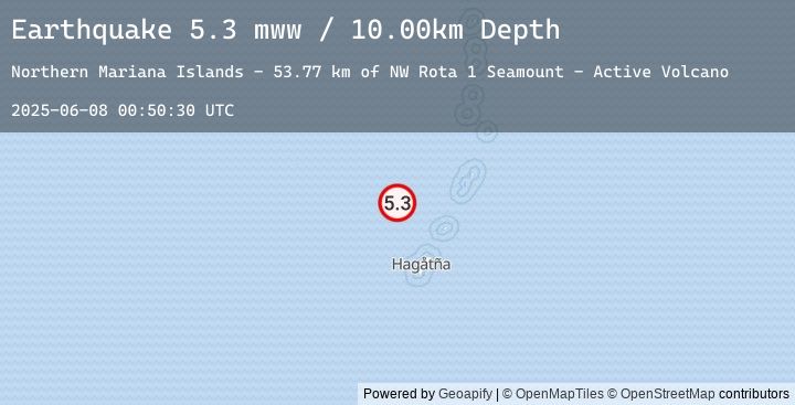 Map of 139 km NNW of Asan-Maina Village, Guam