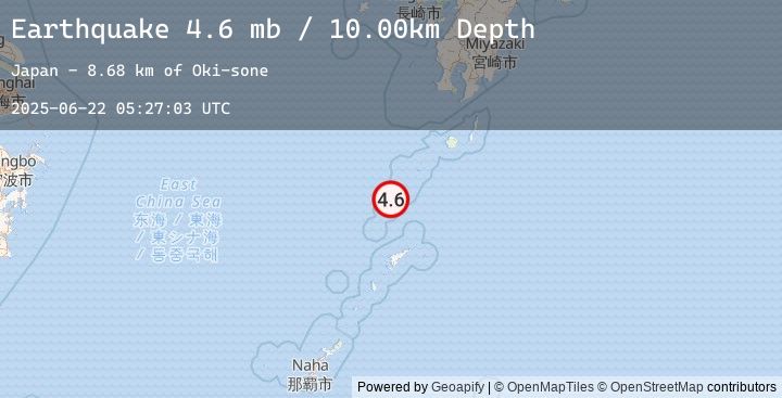 Map of 103 km NNW of Tatsugō, Japan