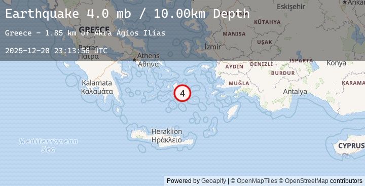Map of 6 km W of Amorgós, Greece