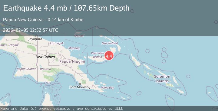 Map of 143 km E of Kimbe, Papua New Guinea