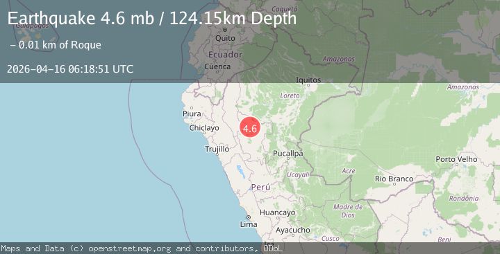 Map of 26 km WSW of Tabalosos, Peru