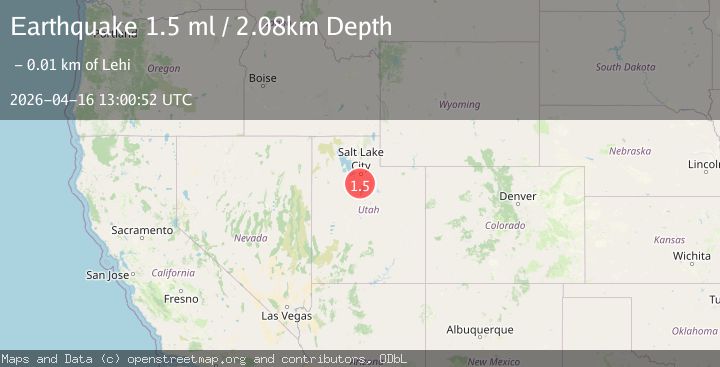 Map of 5 km NW of Lehi, Utah