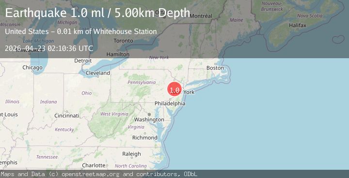 Map of 5 km NE of Whitehouse Station, New Jersey