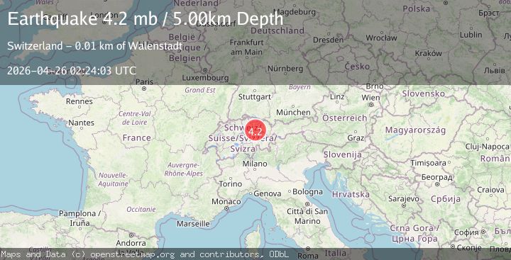 Map of 5 km NW of Walenstadt, Switzerland