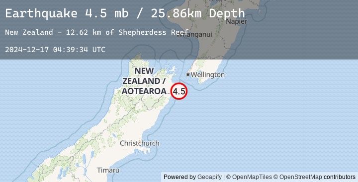 Map of 49 km SE of Witherlea, New Zealand