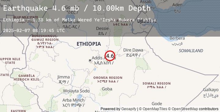 Map of 39 km N of Āwash, Ethiopia