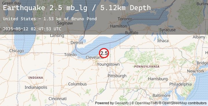 Map of 6 km ESE of Madison, Ohio