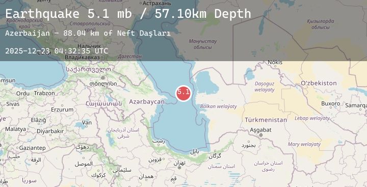Map of 120 km E of Pirallahı, Azerbaijan