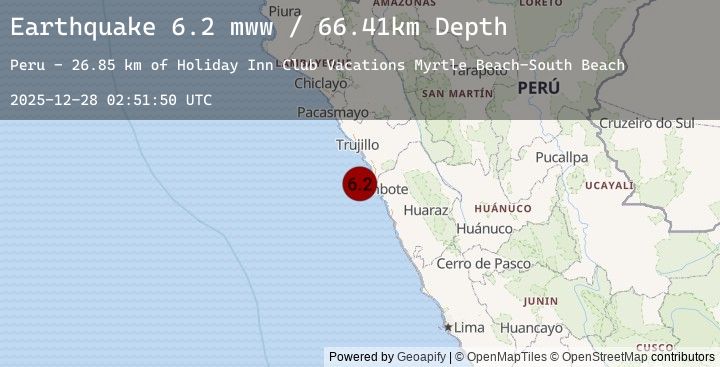 Map of 36 km W of Puerto Santa, Peru